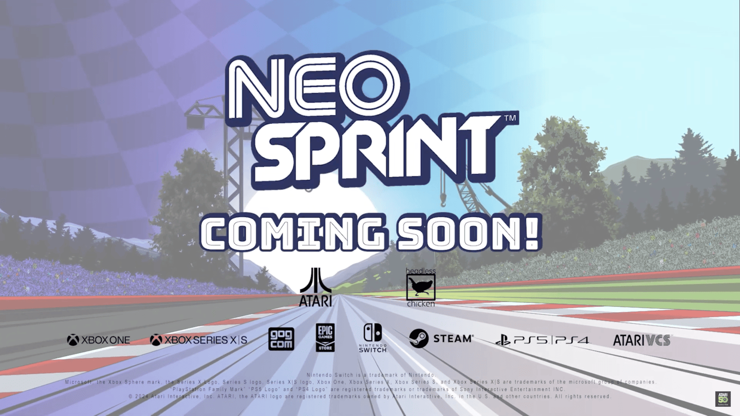 雅达利《NeoSprint》俯视角赛车游戏宣布登陆 PC 及主机平台